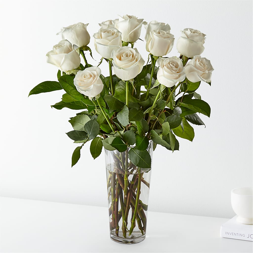 Long Stem White Rose Bouquet – Star Market, West Bridgewater MA
