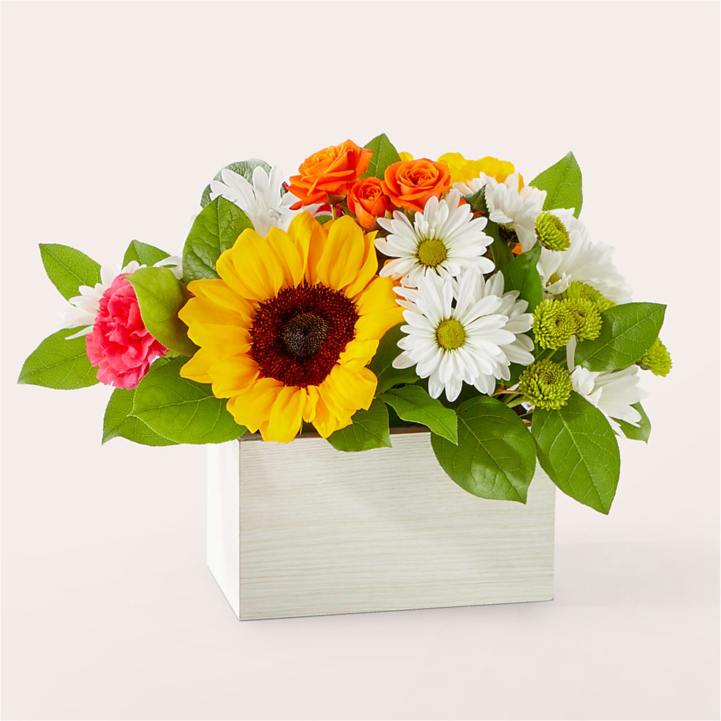 Sun-drenched Blooms Box Bouquet – Star Market, West Bridgewater MA