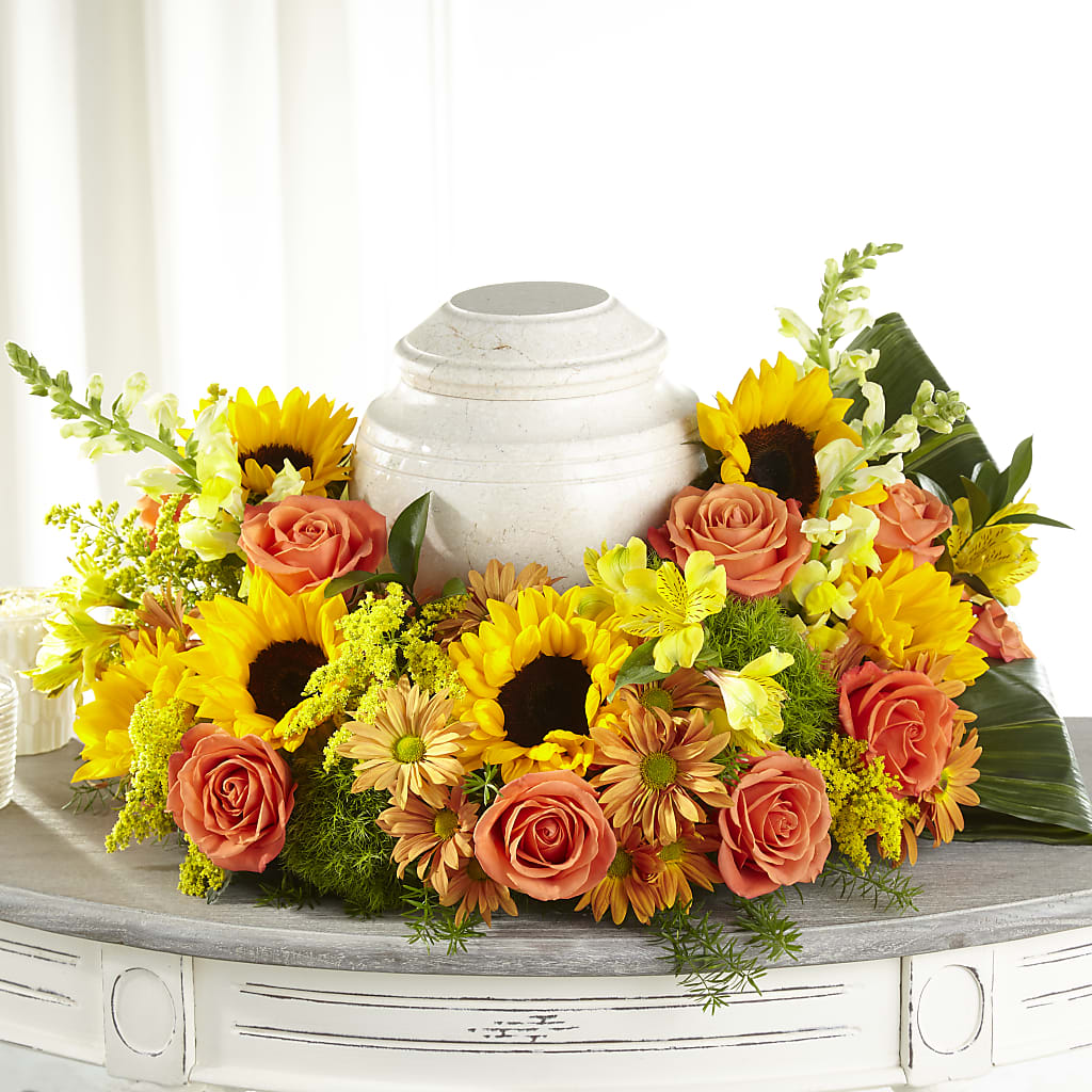 Faithful Sunflower Cremation Adornment – Star Market, West Bridgewater MA