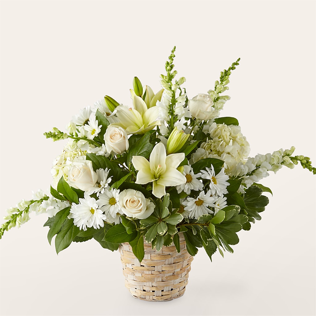 Ivory Elegance Floral Basket – Star Market, West Bridgewater MA