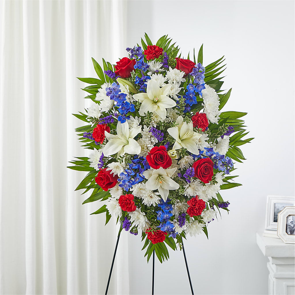 Cherished Service Standing Spray – Star Market, West Bridgewater MA