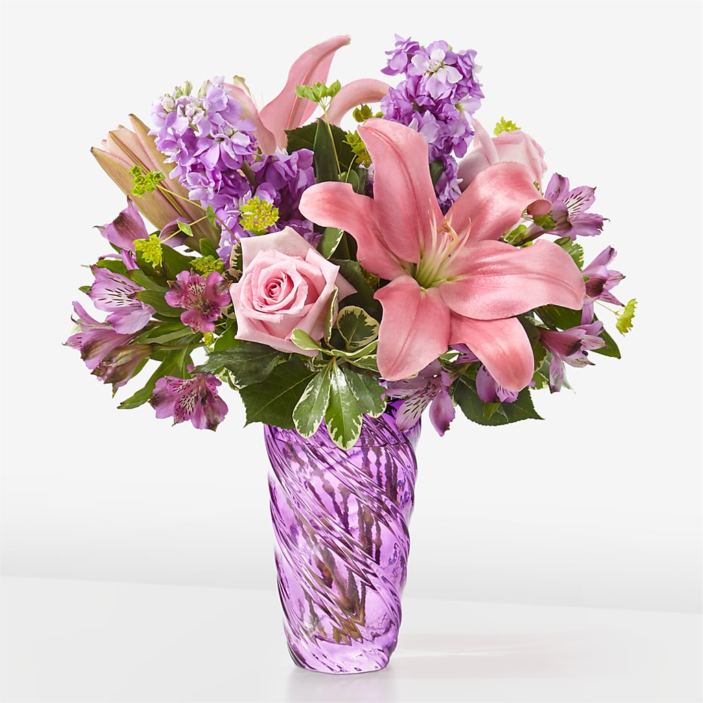 Precious Petals Bouquet with Luxe Swirl Vase – Star Market, West Bridgewater MA