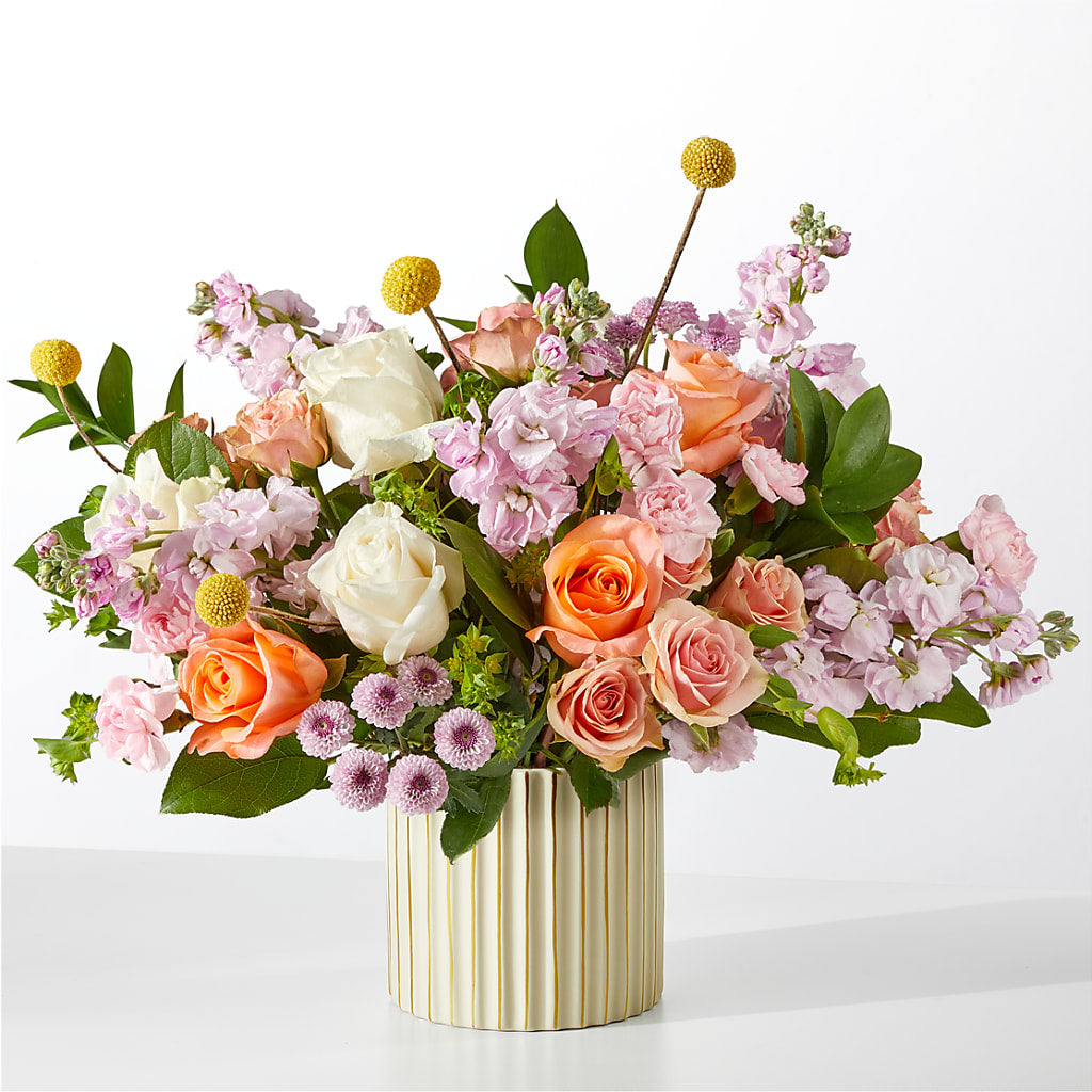 French Market Bouquet with Ivory Vase – Star Market, West Bridgewater MA