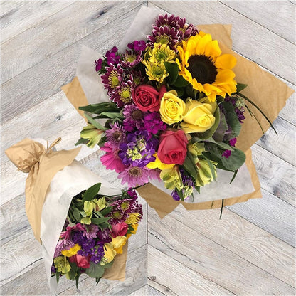 Colorful Garden Wrapped Bouquet –  Star Market, West Bridgewater MA