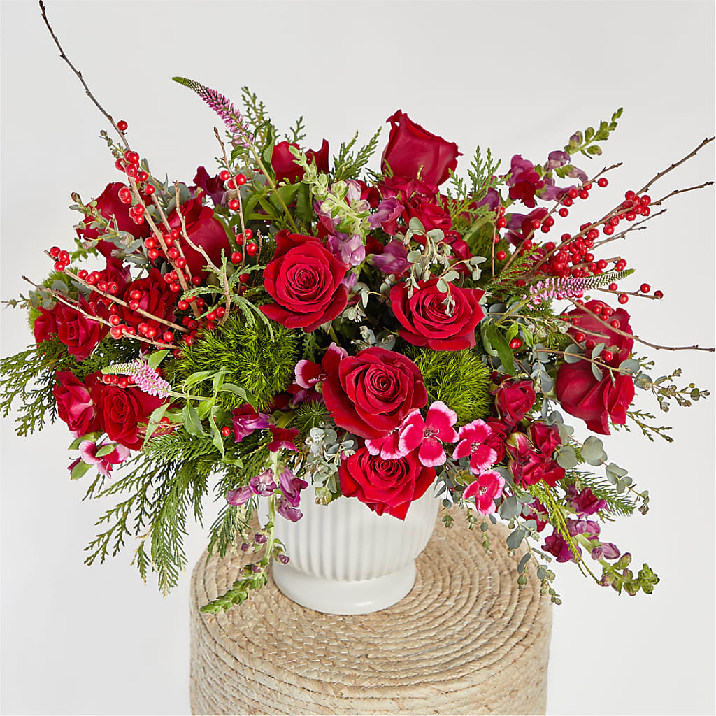 Big Red Bow Bouquet –  Star Market, West Bridgewater MA