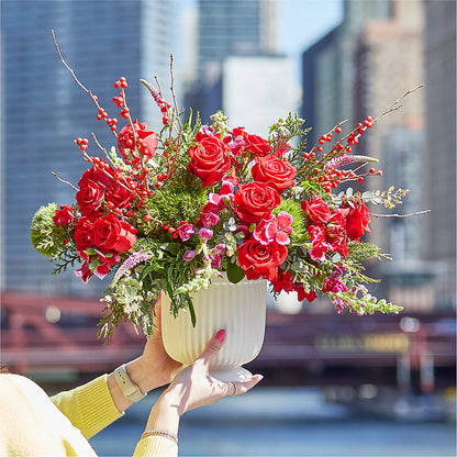 Big Red Bow Bouquet –  Star Market, West Bridgewater MA