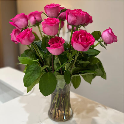 Long Stem Pink Rose Bouquet –  Star Market, West Bridgewater MA