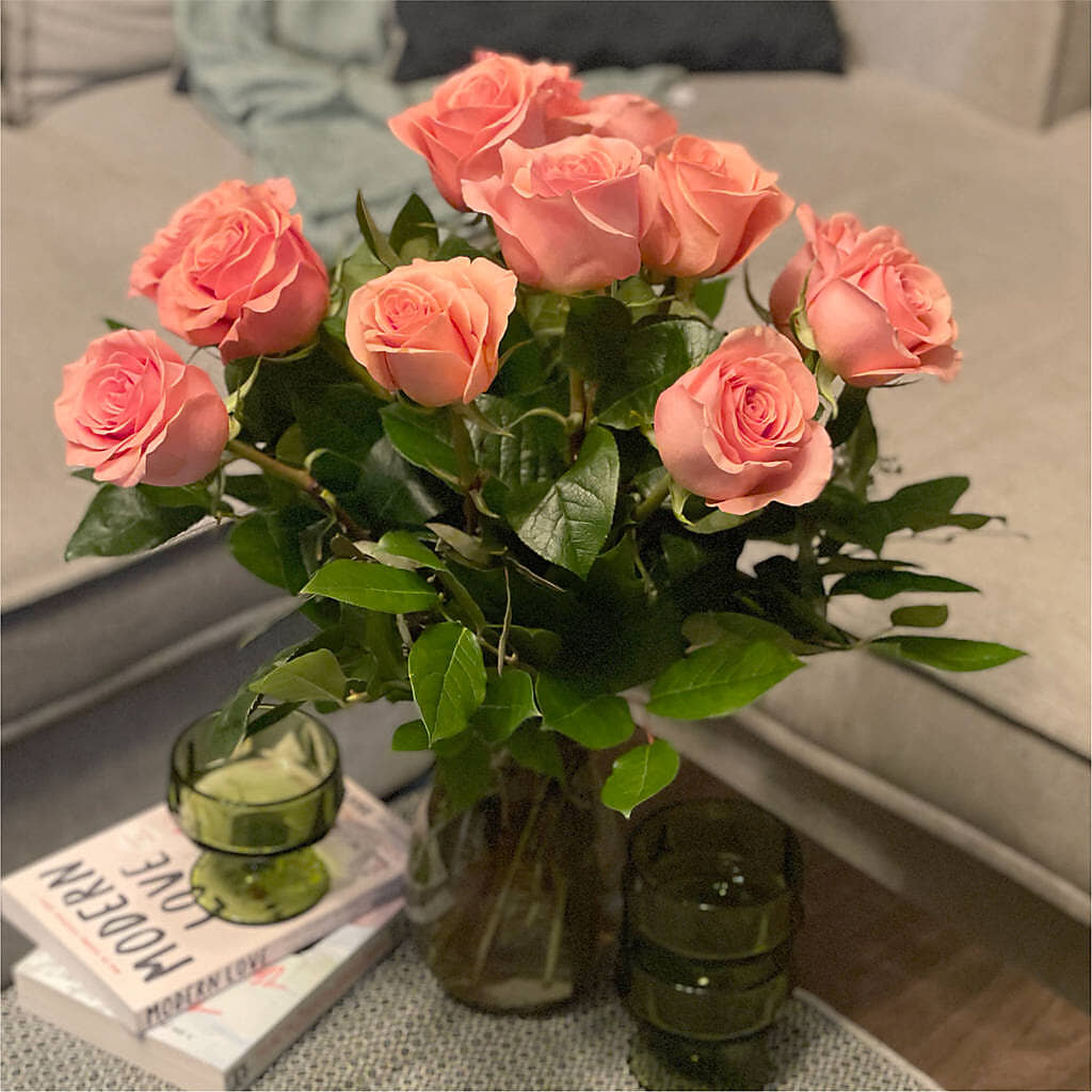 Long Stem Pink Rose Bouquet –  Star Market, West Bridgewater MA