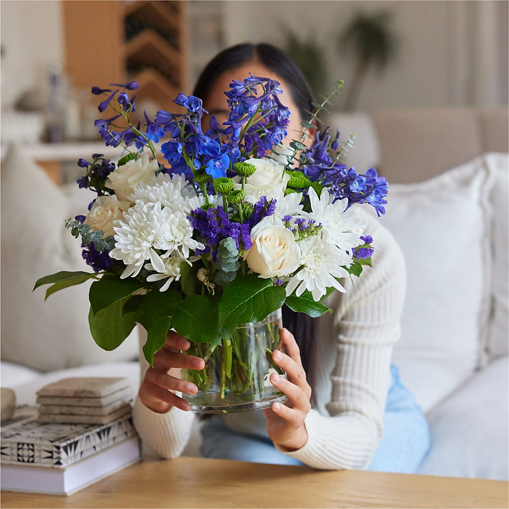 Cerulean Waves Bouquet –  Star Market, West Bridgewater MA
