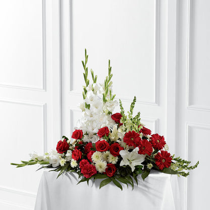 Crimson & White Arrangement –  Star Market, West Bridgewater MA