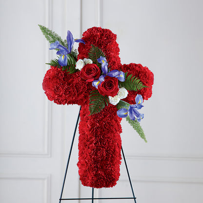 Faithful Hero Floral Cross –  Star Market, West Bridgewater MA