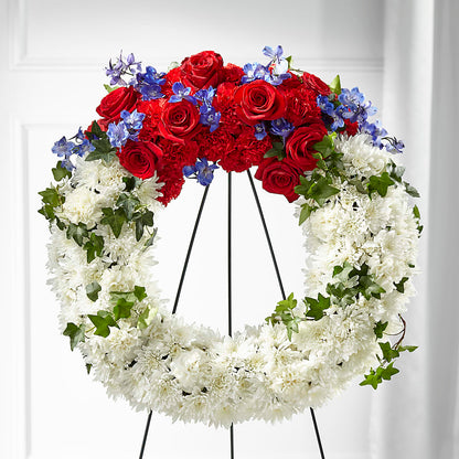 Patriotic Passion Wreath –  Star Market, West Bridgewater MA