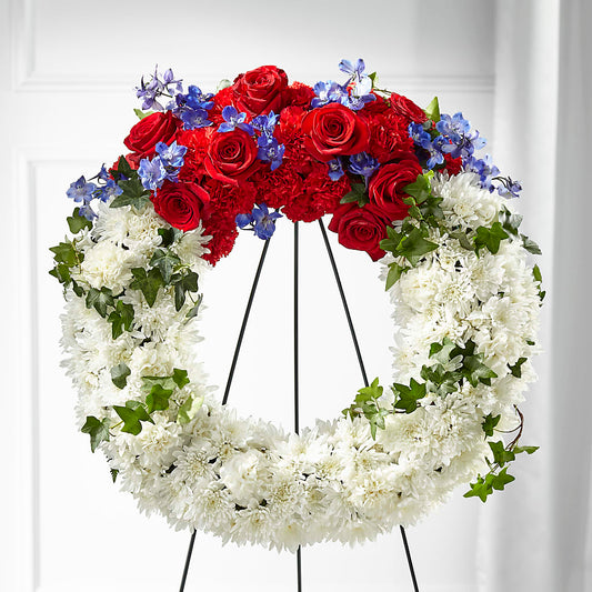 Patriotic Passion Wreath –  Star Market, West Bridgewater MA