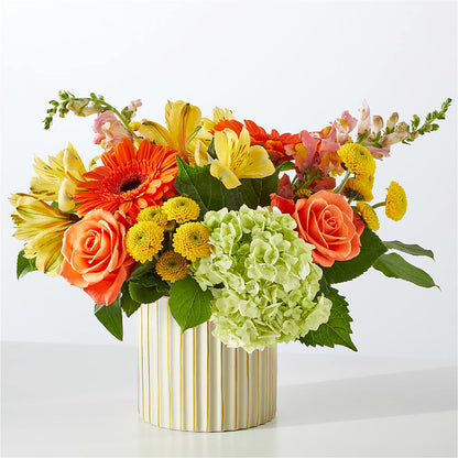 Autumn Sunshine Bouquet with Ivory Vase –  Star Market, West Bridgewater MA