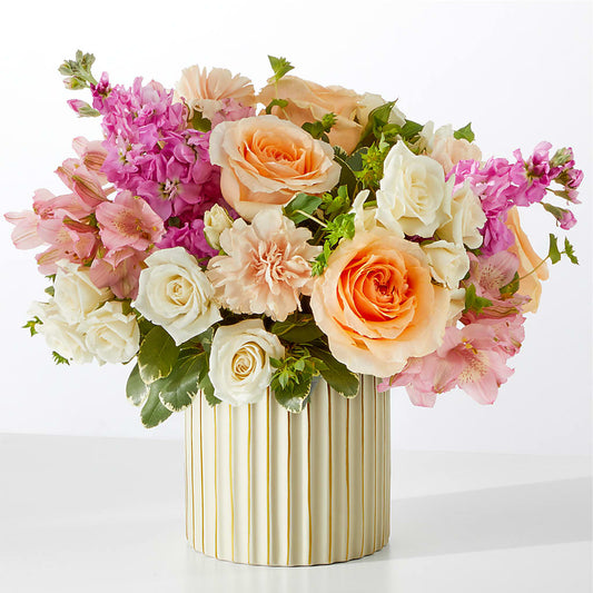 Paradise Bouquet with Ivory Vase –  Star Market, West Bridgewater MA