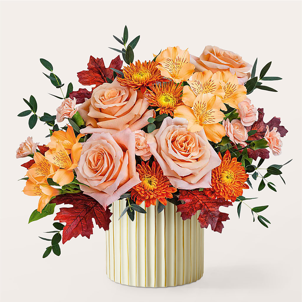 Spiced Latte Bouquet with Ivory Vase –  Star Market, West Bridgewater MA