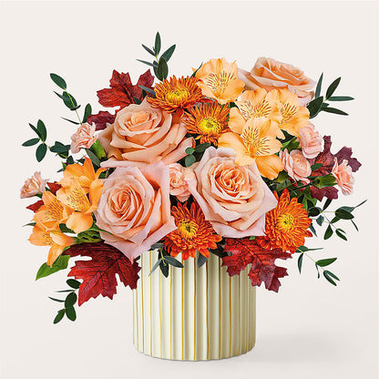 Spiced Latte Bouquet with Ivory Vase –  Star Market, West Bridgewater MA