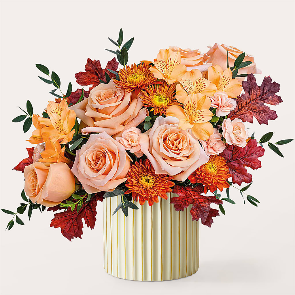 Spiced Latte Bouquet with Ivory Vase –  Star Market, West Bridgewater MA