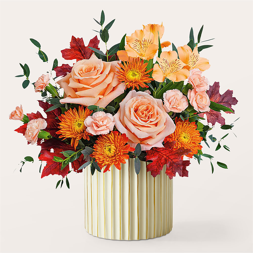 Spiced Latte Bouquet with Ivory Vase –  Star Market, West Bridgewater MA