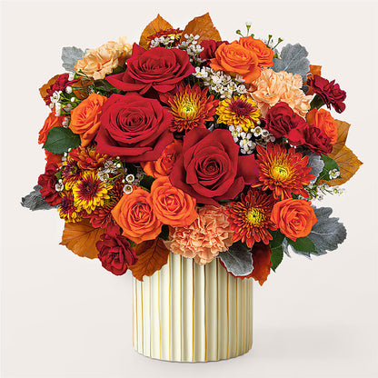 Merlot Bouquet with Ivory Vase –  Star Market, West Bridgewater MA